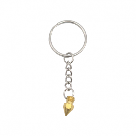 Gift keyring with 3D printing nozzle