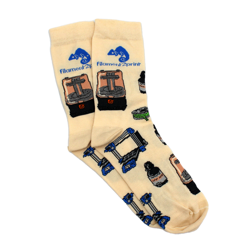 Chaussettes impression 3D - beige