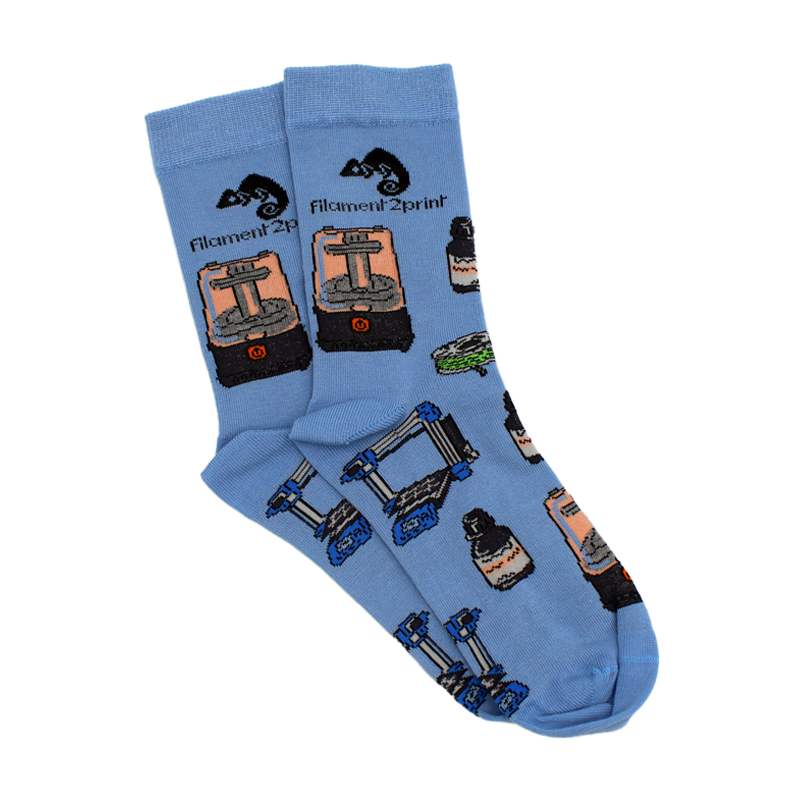 Chaussettes impression 3D - bleu