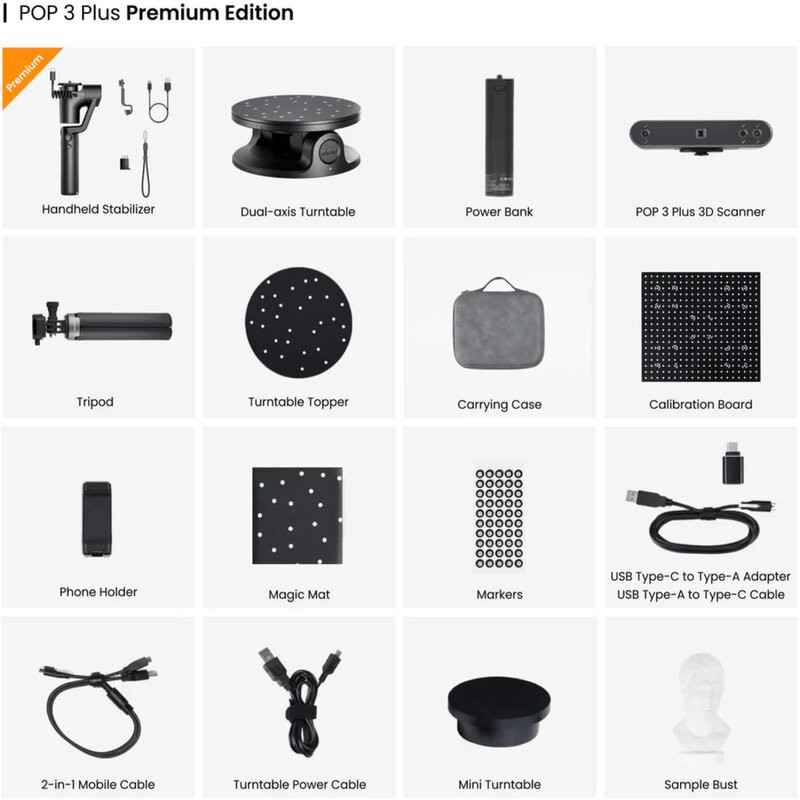 Escáner 3D POP 3 Plus de Revopoint - Edición Premium.