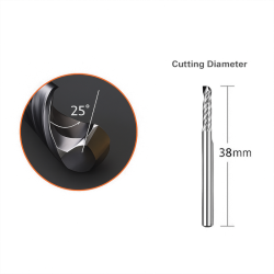 Makera - Single-Helix Spiral "O" Bit for Metal - 1/8" Shank