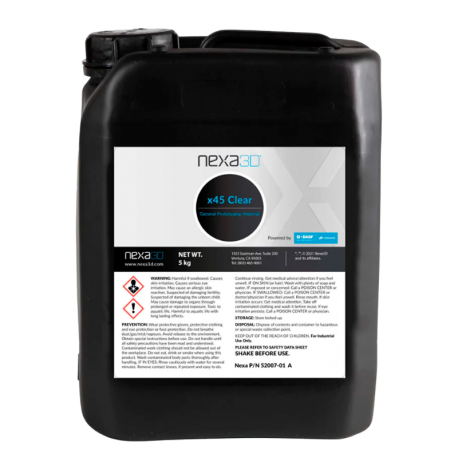 x45 resin Nexa 3D 5 kg clear